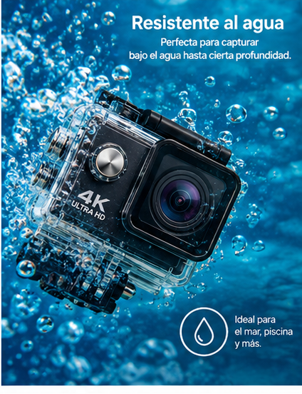 📷 Cámara Deportiva 4K Ultra HD
