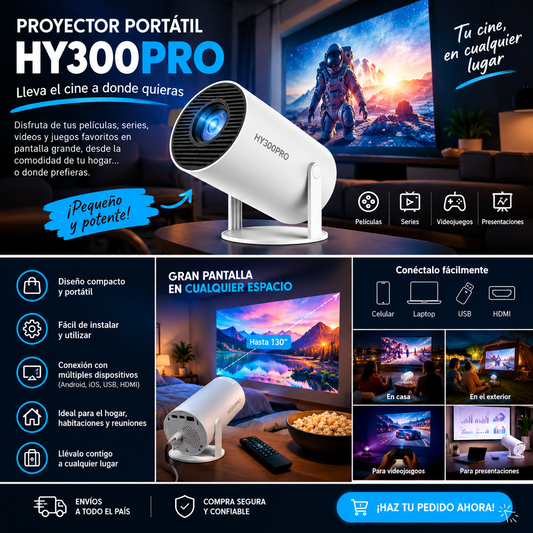 PROYECTOR PORTÁTIL HY300PRO