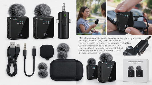 🎤 Micrófono Inalámbrico Wireless F-11 3 en 1